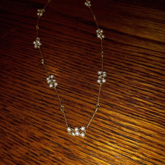 Vintage Avon Gold Toned and Faux Pearl Matinee Necklace - Picture 1 of 10